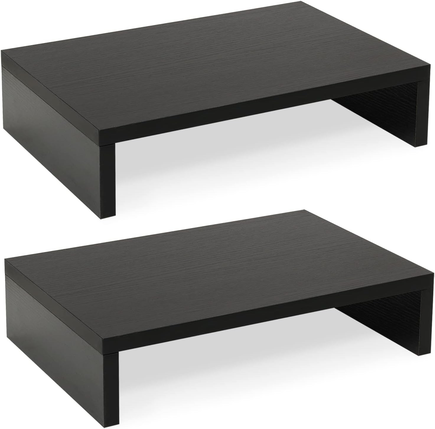 Wood Monitor Stand Riser-2 Pack 2 Tier Adjustable Monitor Stand Dual Monitor