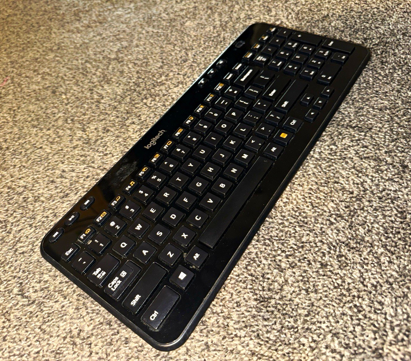 Logitech K360 Compact Wireless Keyboard Black Multimedia Enhanced Function Keys