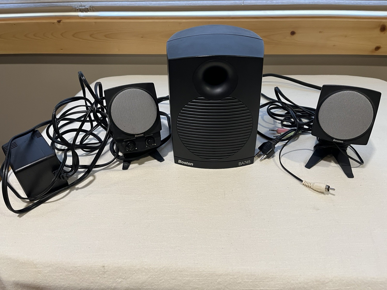 Boston Acoustics BA745 3-Piece Computer Speaker System Tested Works