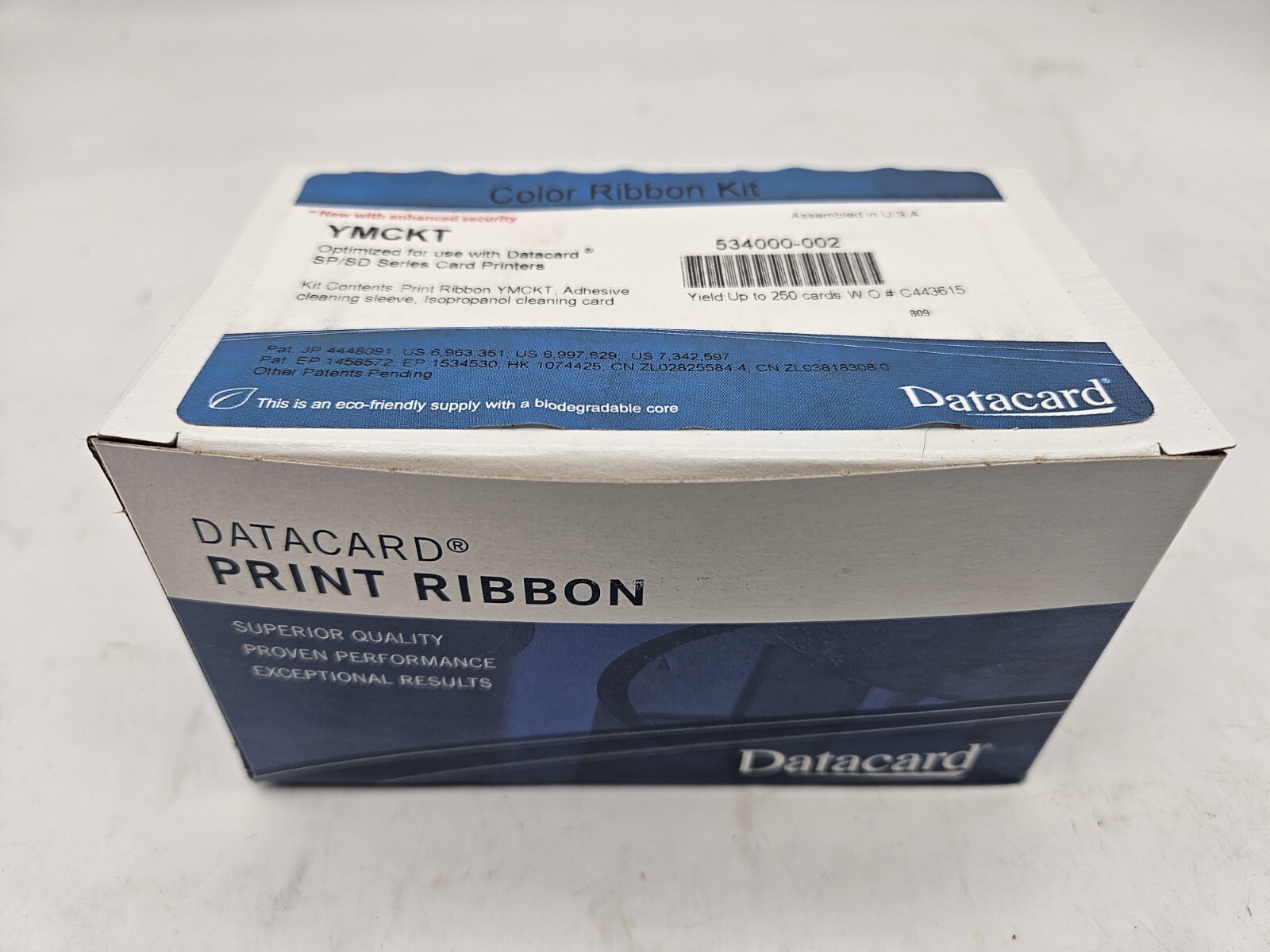Datacard 534000-002 YMCKT Color Ribbon - Replacing 552854-204 - 250 Prints - New