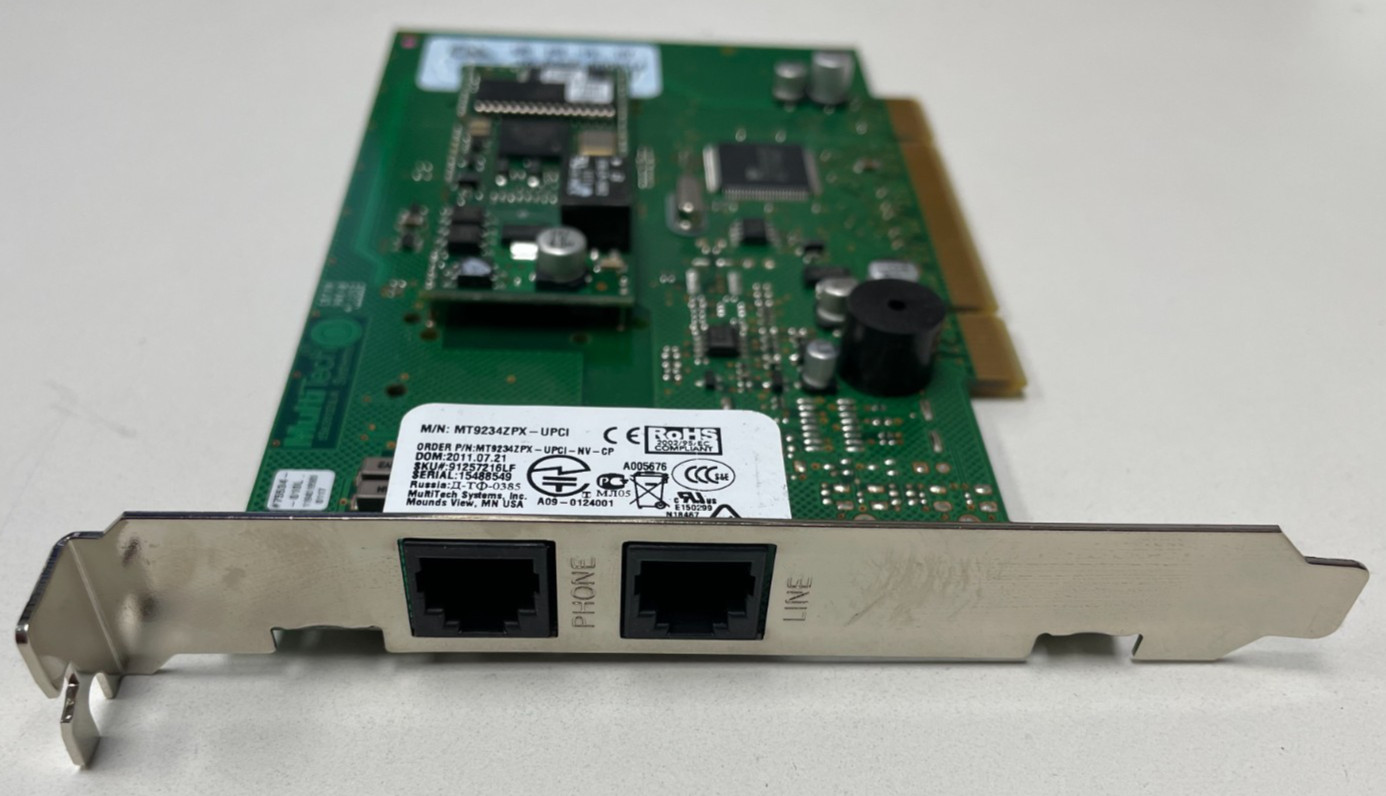 MultiTech MT9234ZPX-UPCI PCI 56K V.92 Data Fax Modem