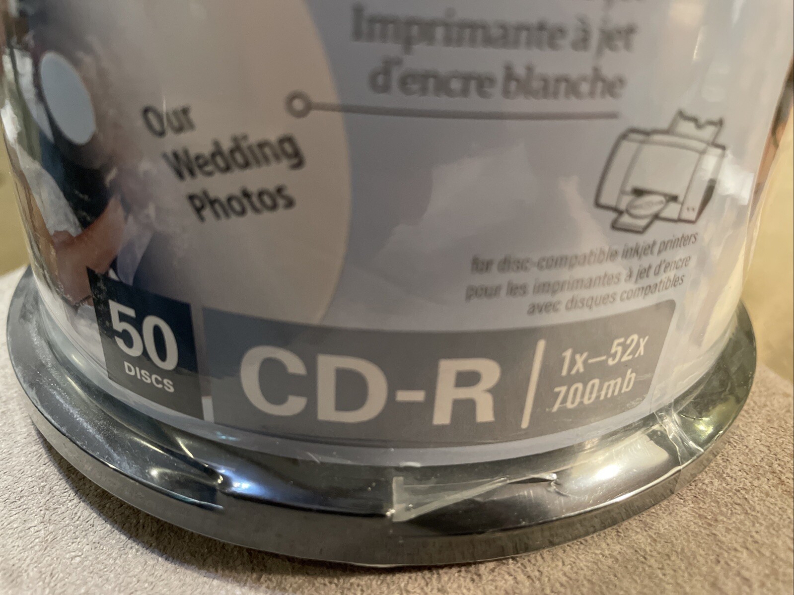 NEW Imation CD-R 700Mb 52x Blank Recordable 50 Discs White Inkjet PRINTABLE NIP