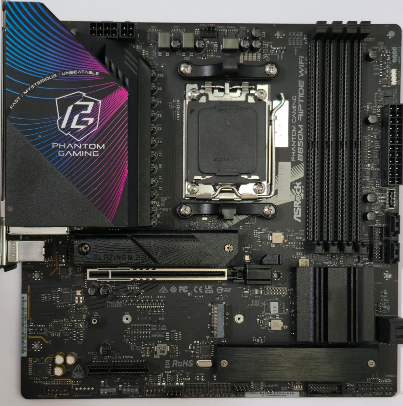 ASRock B850M Riptide WiFi AM5 AMD B850 Micro ATX Motherboard