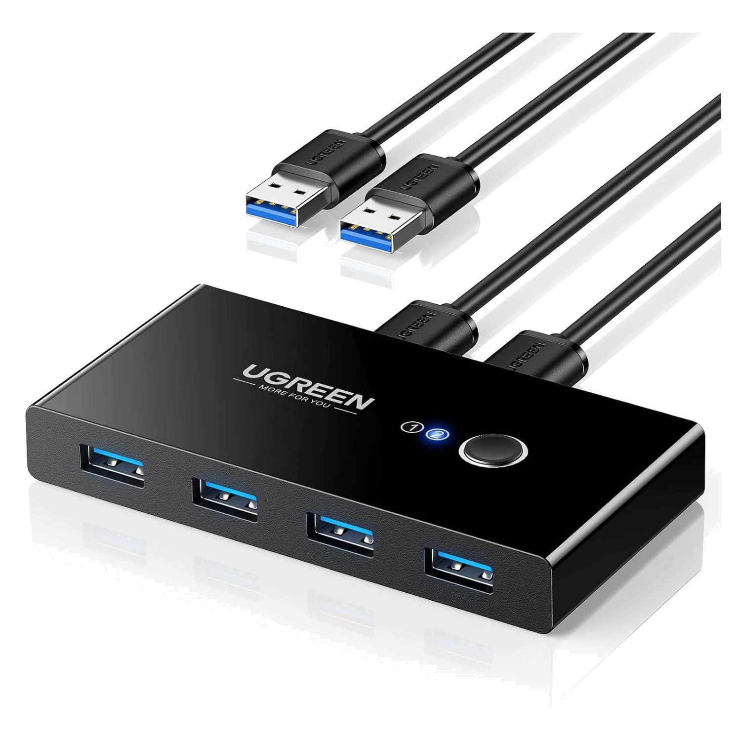 Compact USB 3.0 Switch Selector for PCs - Fast 5Gbps Data Transfer Included