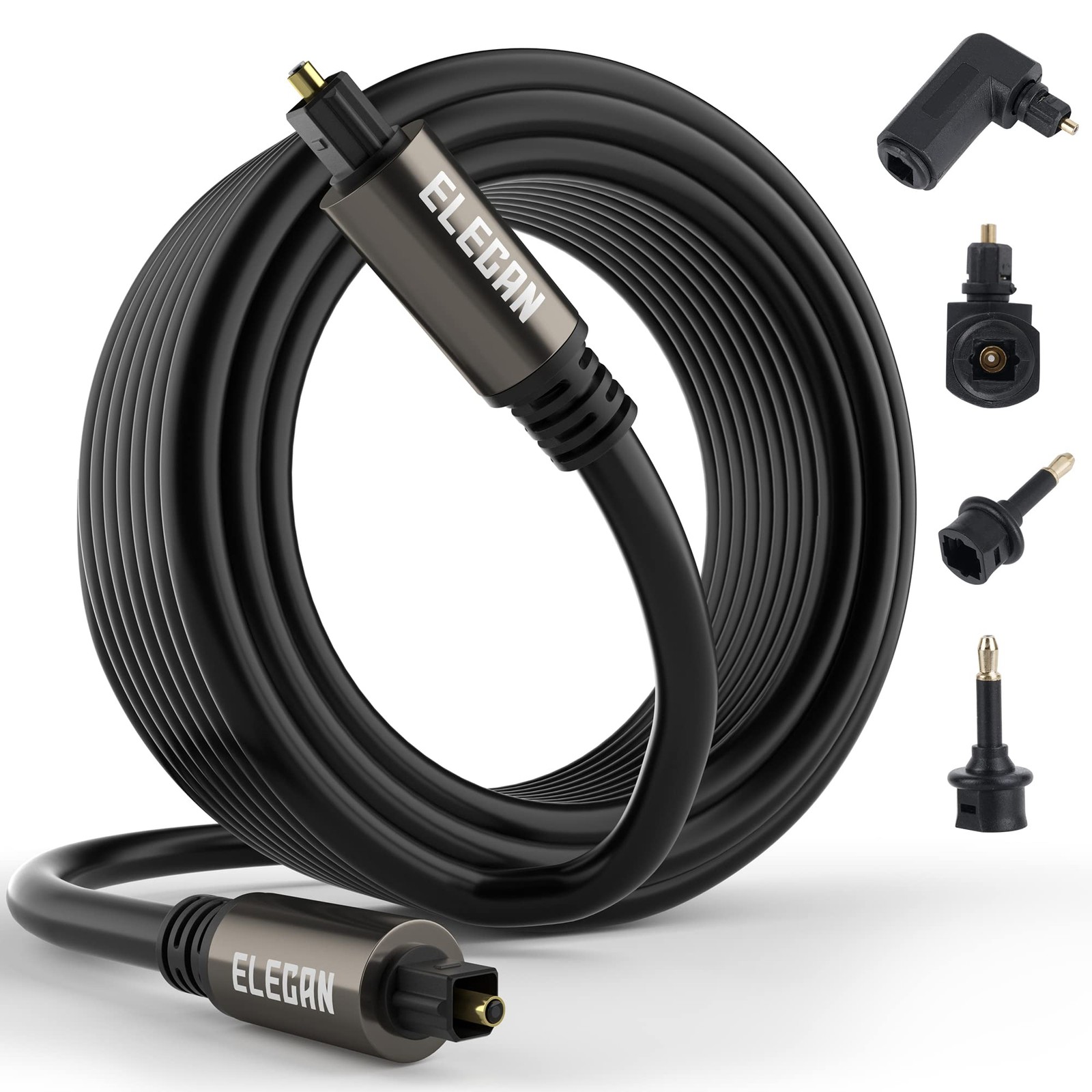 Optical Audio Cable 100 Ft Digital Audio Toslink Cable Cord-Fiber Optic-Gold ...