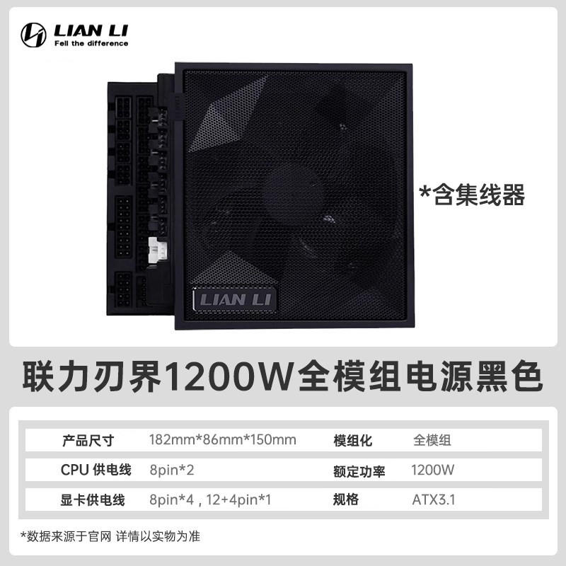 Lianli EDGE 1200W 80+ Gold Fully Modular L-shaped Desktop PC Power Supply