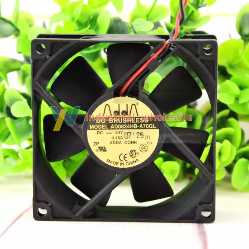 1pc new For ADDA 8025 AD0824HB-A70GL DC24V 0.16A 2-wire converter cooling fan