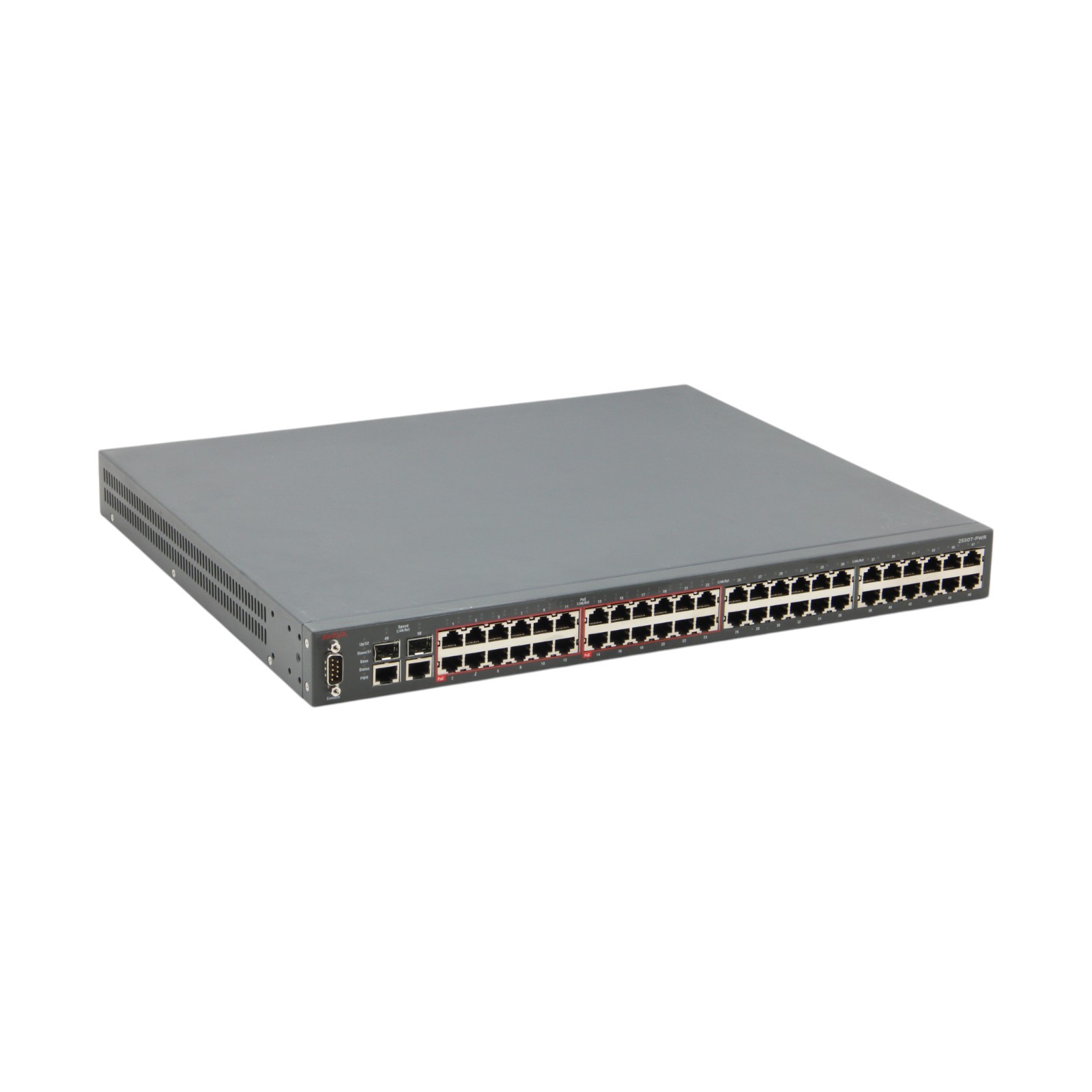 Avaya 2550T-PWR 48-Port RJ-45 PoE 2x RJ-45/SFP Managed Switch or Rack Ears