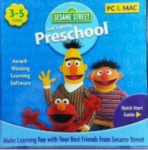 Sesame Street: Let's Go To Preschool PC MAC CD learn reading math letters+ game