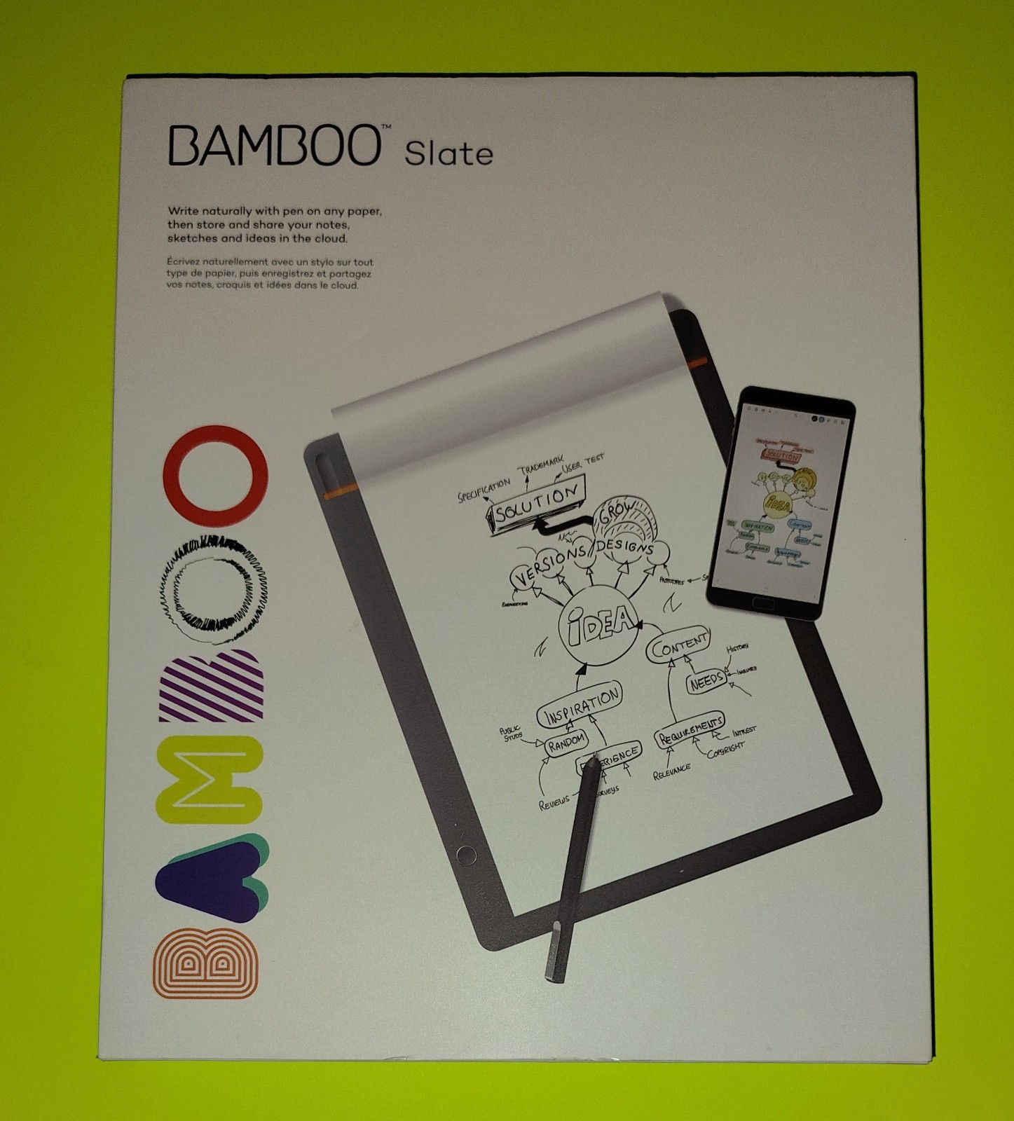 Wacom Bamboo Slate Large A4 Drawing Tablet Paper Pad Stylus CDS810S Smartpad #2