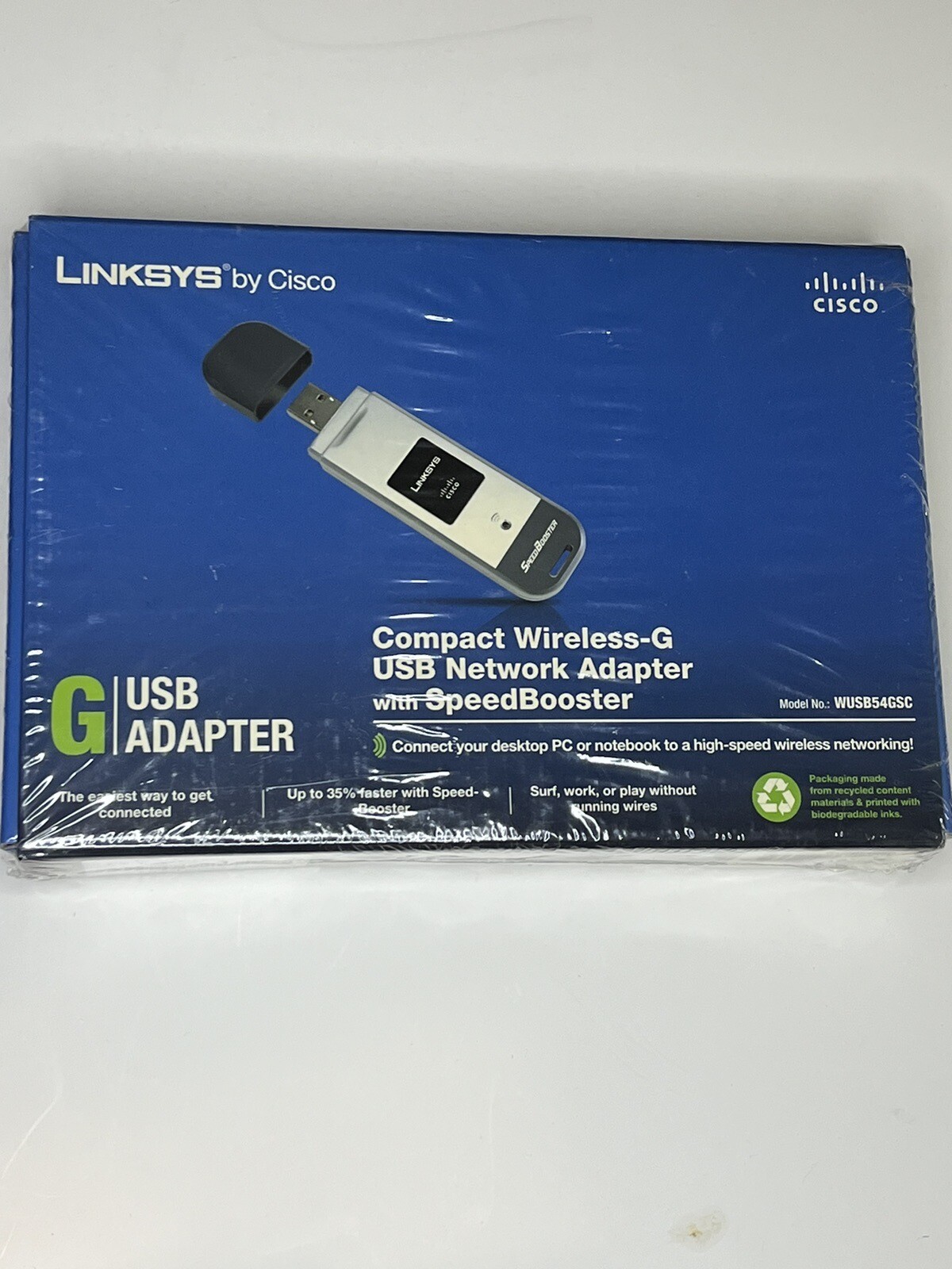 Cisco-Linksys WUSB54GSC Compact Wireless-G USB Network Adapter with SpeedBooster