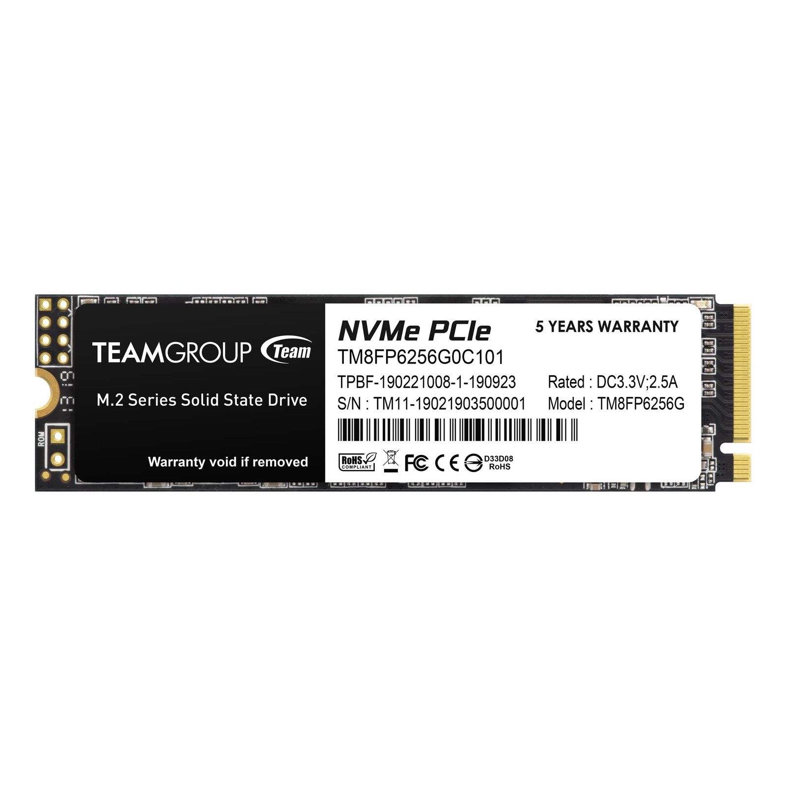 Team Group MP33 M.2 256 GB PCI Express 3.0 3D NAND NVME one size Classic