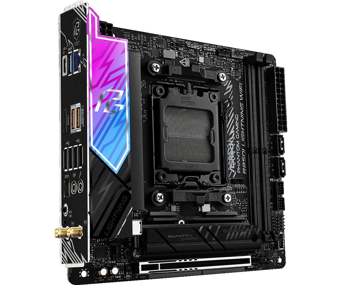 ASRock B850I Lightning WiFi AM5 Mini-ITX DDR5 Motherboard New