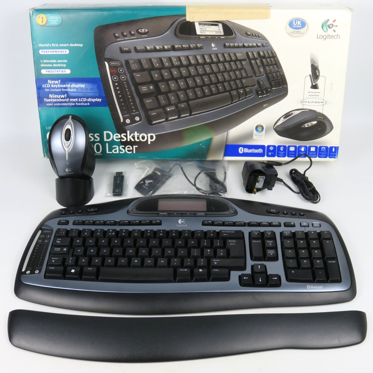Logitech MX5000 QWERTY Bluetooth wireless keyboard cordless desktop laser original packaging