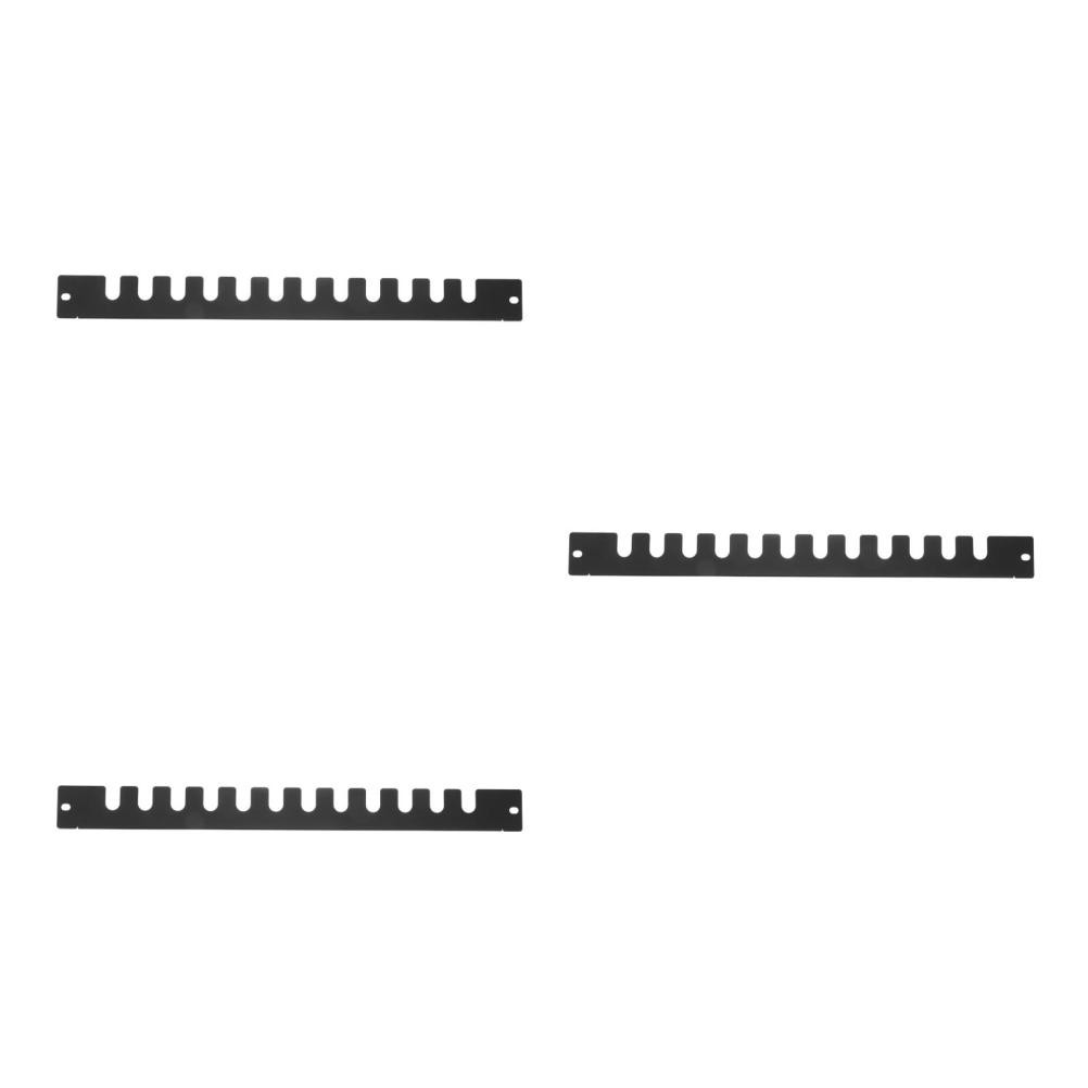 3pcs Single-Sided Fishbone Cable Manager, 19” Cold Rolled Steel Panel