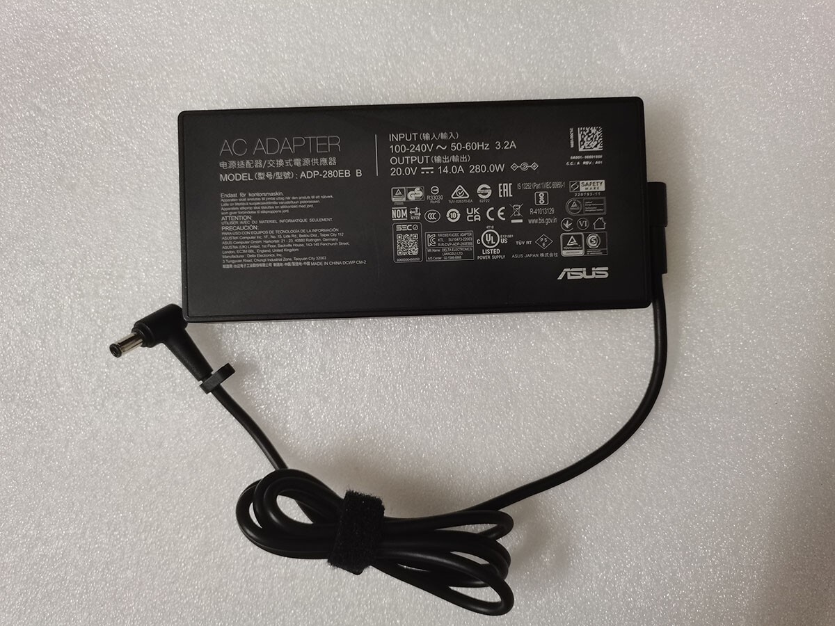 For ASUS ROG Strix G16 G614JI G614JIR 20V 14A ADP-280EB B 6.0mm 280W 100%Genuine
