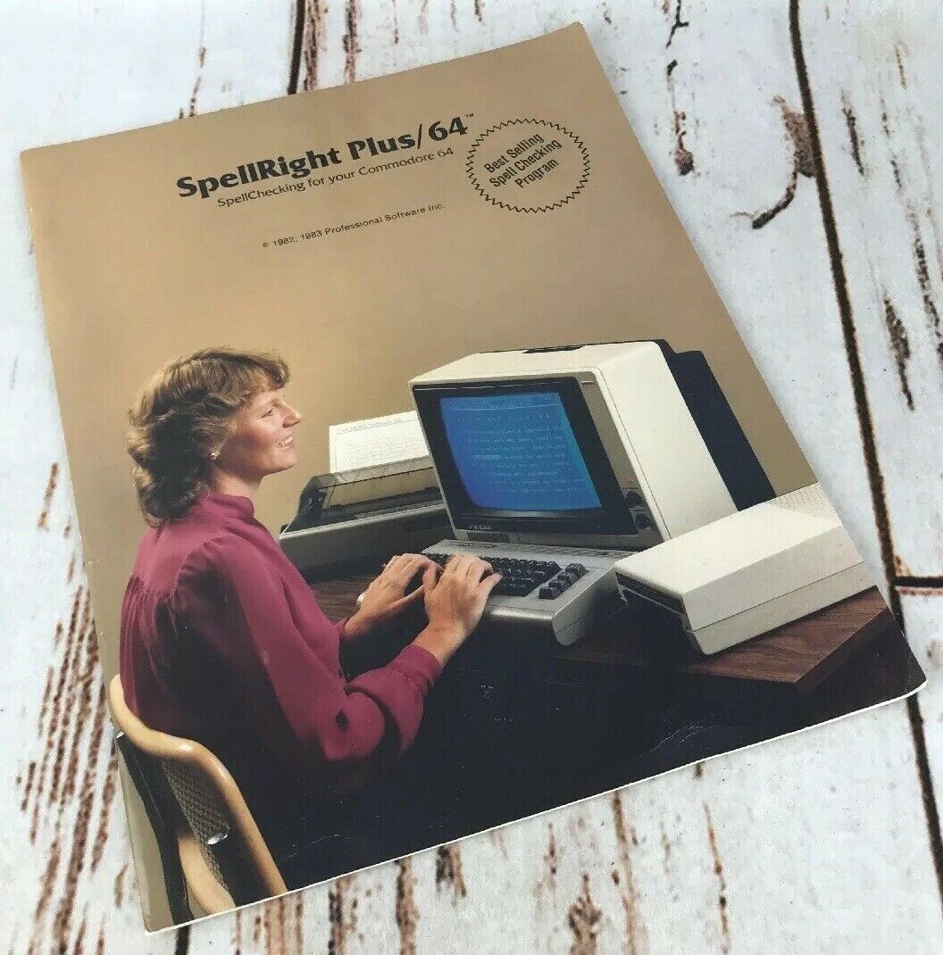 Vtg Commodore 64 SpellRight Plus/64 Book Manual Spell Checking 1983