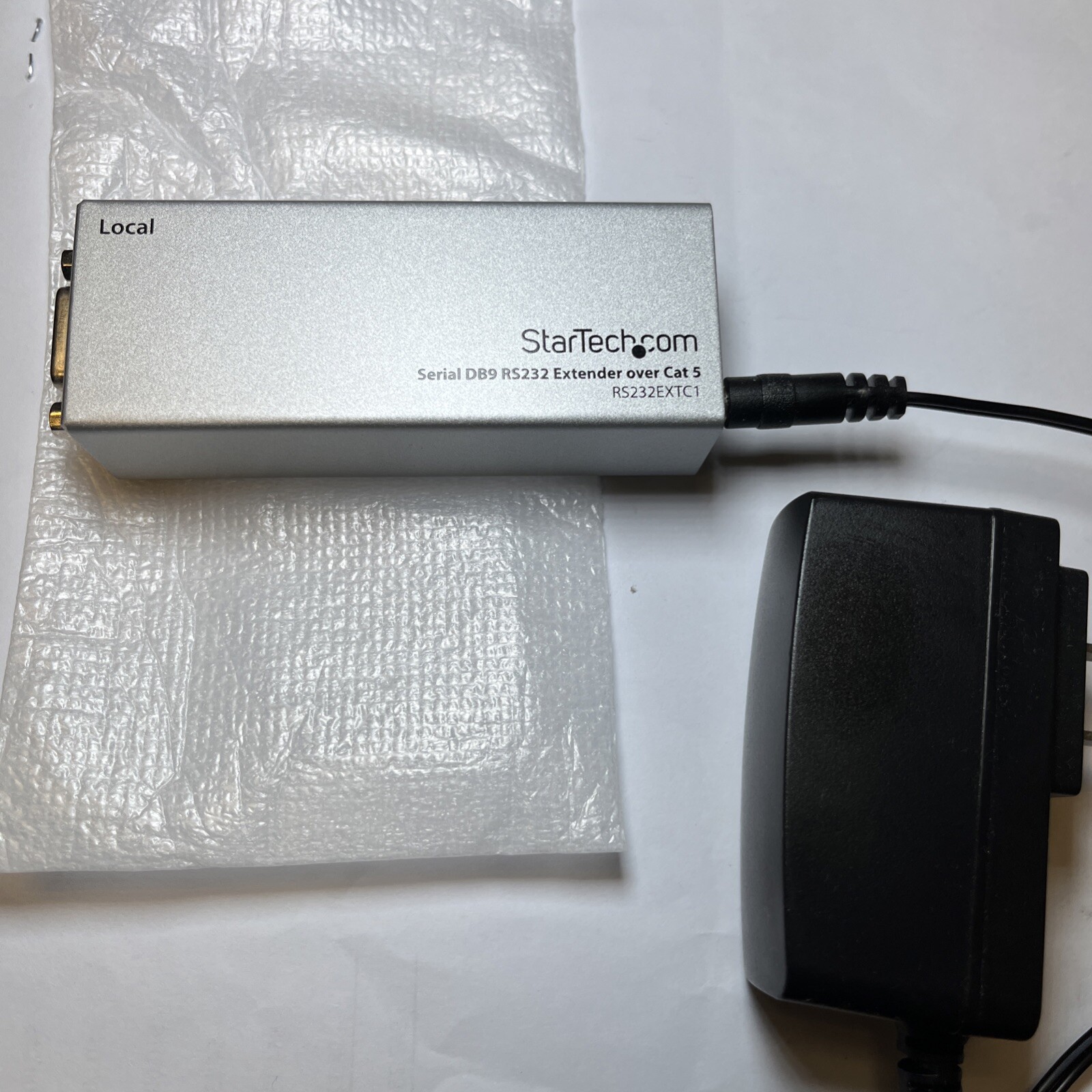 STARTECH Serial DB9 RS232 Extender over Cat 5 - Up to 3300 ft With Power Chord