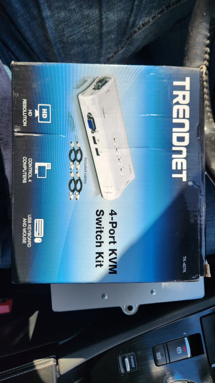 TRENDnet TK-407K 4-Port USB VGA KVM Switch Box, Hot Plug, 5 ft Cables