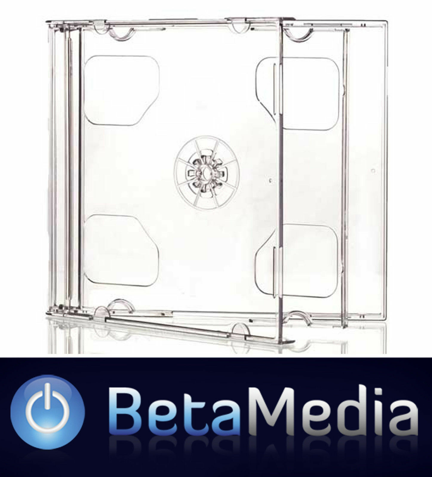 2 x Double Jewel CD Cases with Clear Tray - Australian Standard Size case