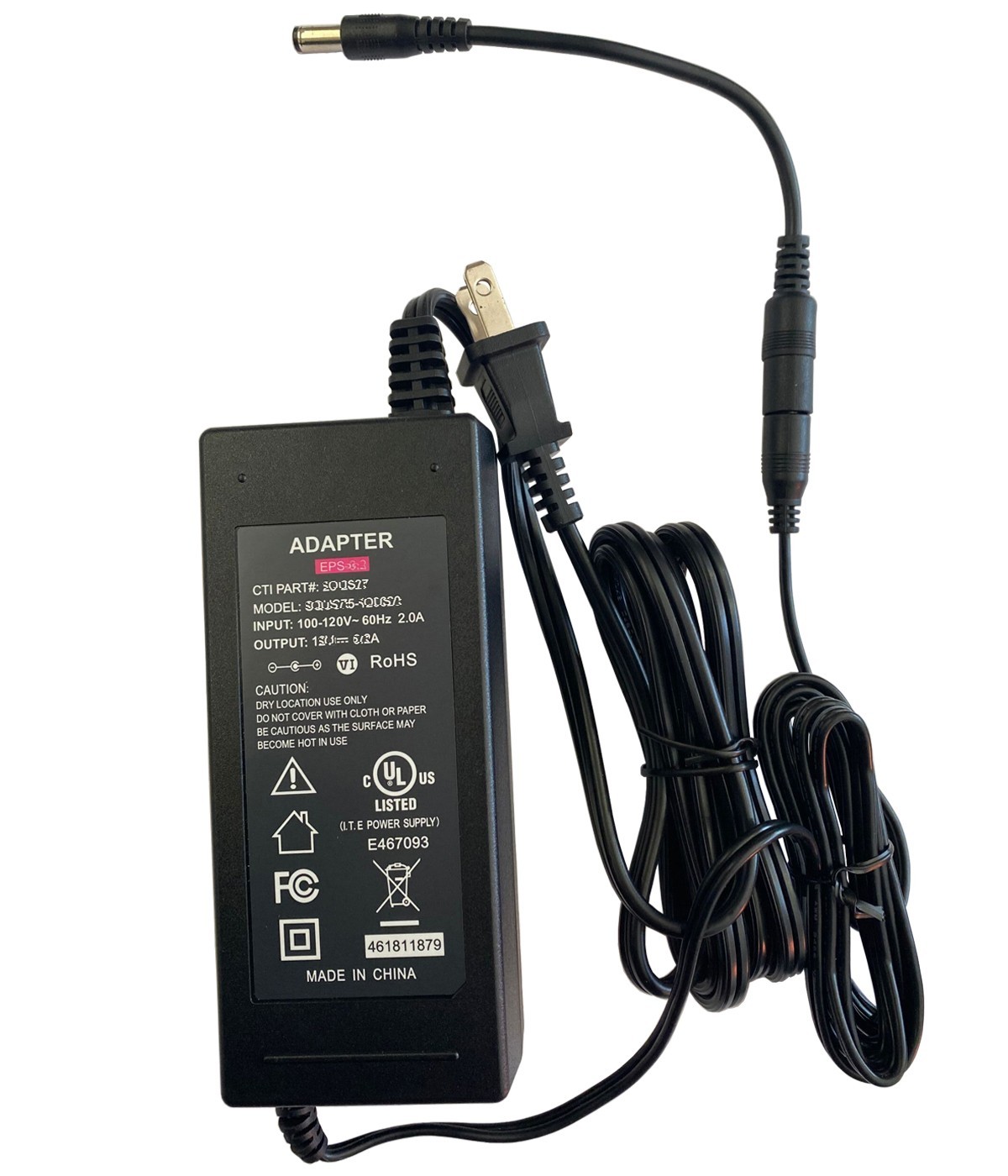 UL 12V AC/DC Adapter For OWC P/N PWR12V6A OWCPWR12V6A Power Supply Cord Charger