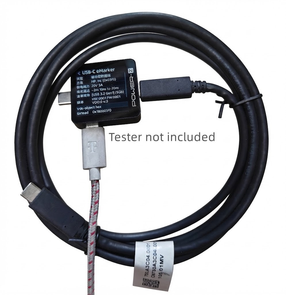 USB C 3.1 Gen 1 Cable 1.8m 20V/5A L07087  For HP Hotron M24 M24FD Monitor