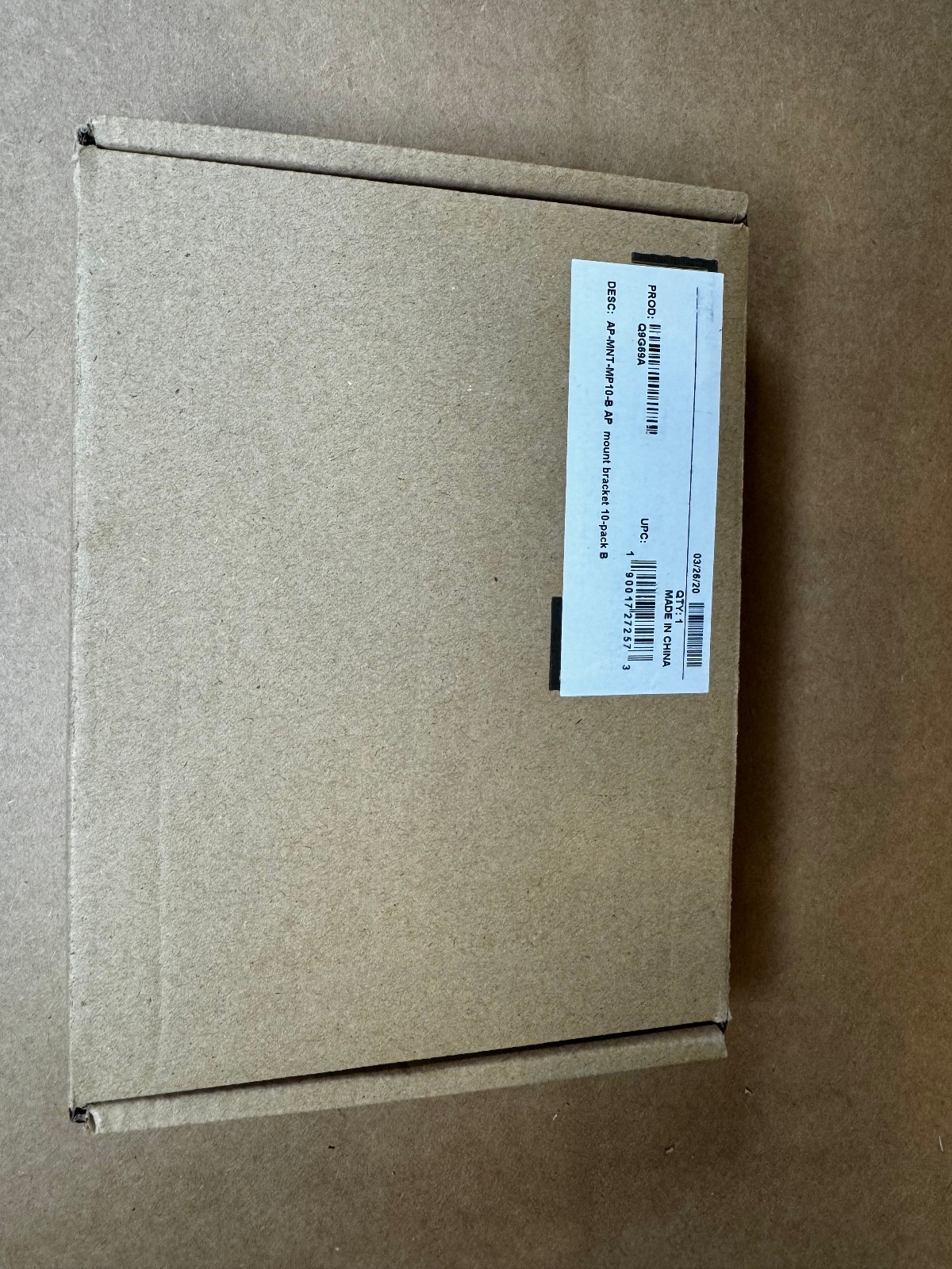 HPE Aruba AP-MNT-MP10-B AP mount bracket 10-pack Q9G69A Open Box Unused