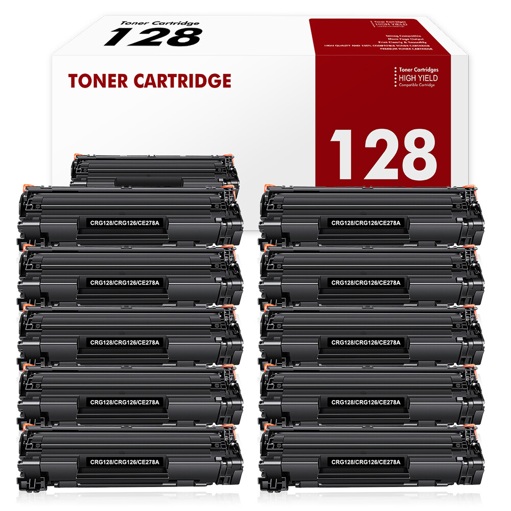 10PK Black Toner Cartridge For Canon 128 Imageclass D530 D550 LBP6200d LBP6200