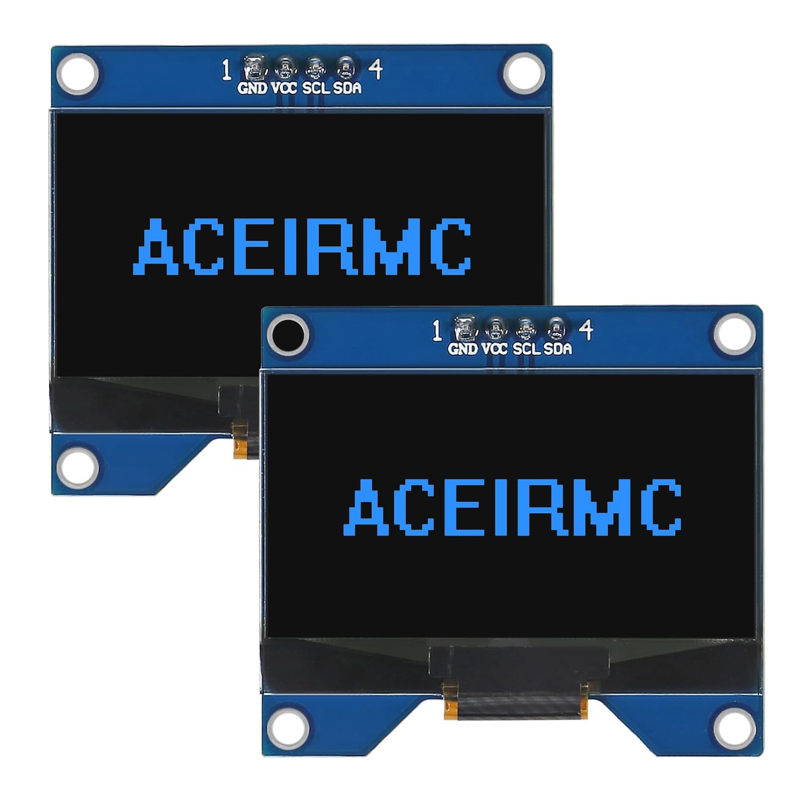 2 PCS 1.54 Inch OLED Module 12864 128x64 SSD1309 Driver IIC I2C Blue Display