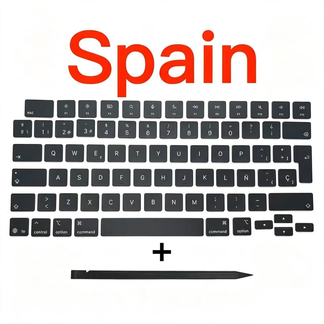 NEW Keycap Spain Black For MacBook Air 15.3" M5 A3448 EMC 8878 2026 Year
