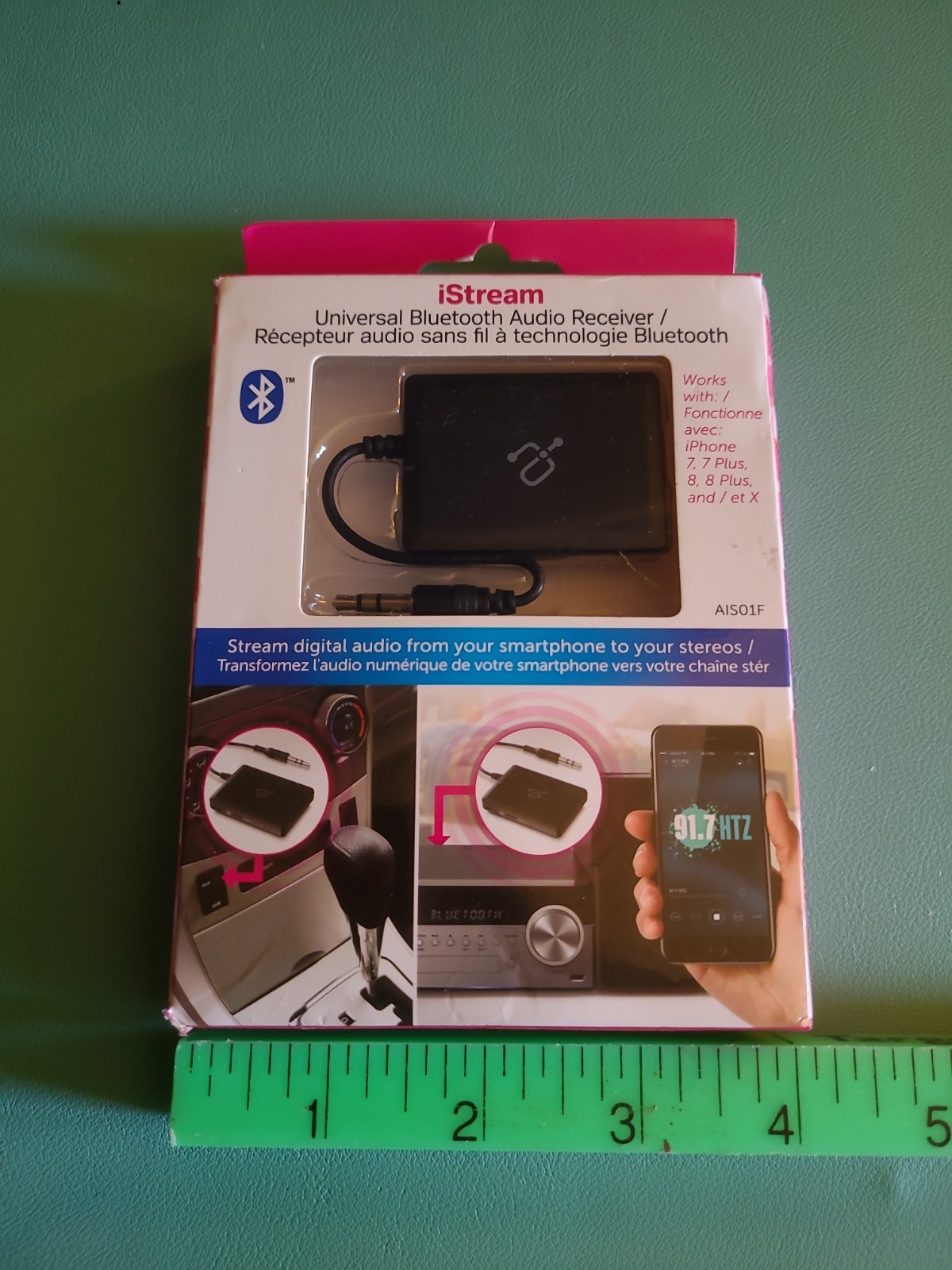 ALURATEK iStream UNIVERSAL BLUETOOTH AUDIO RECEIVER AIS01F WIRELESS ADAPTER