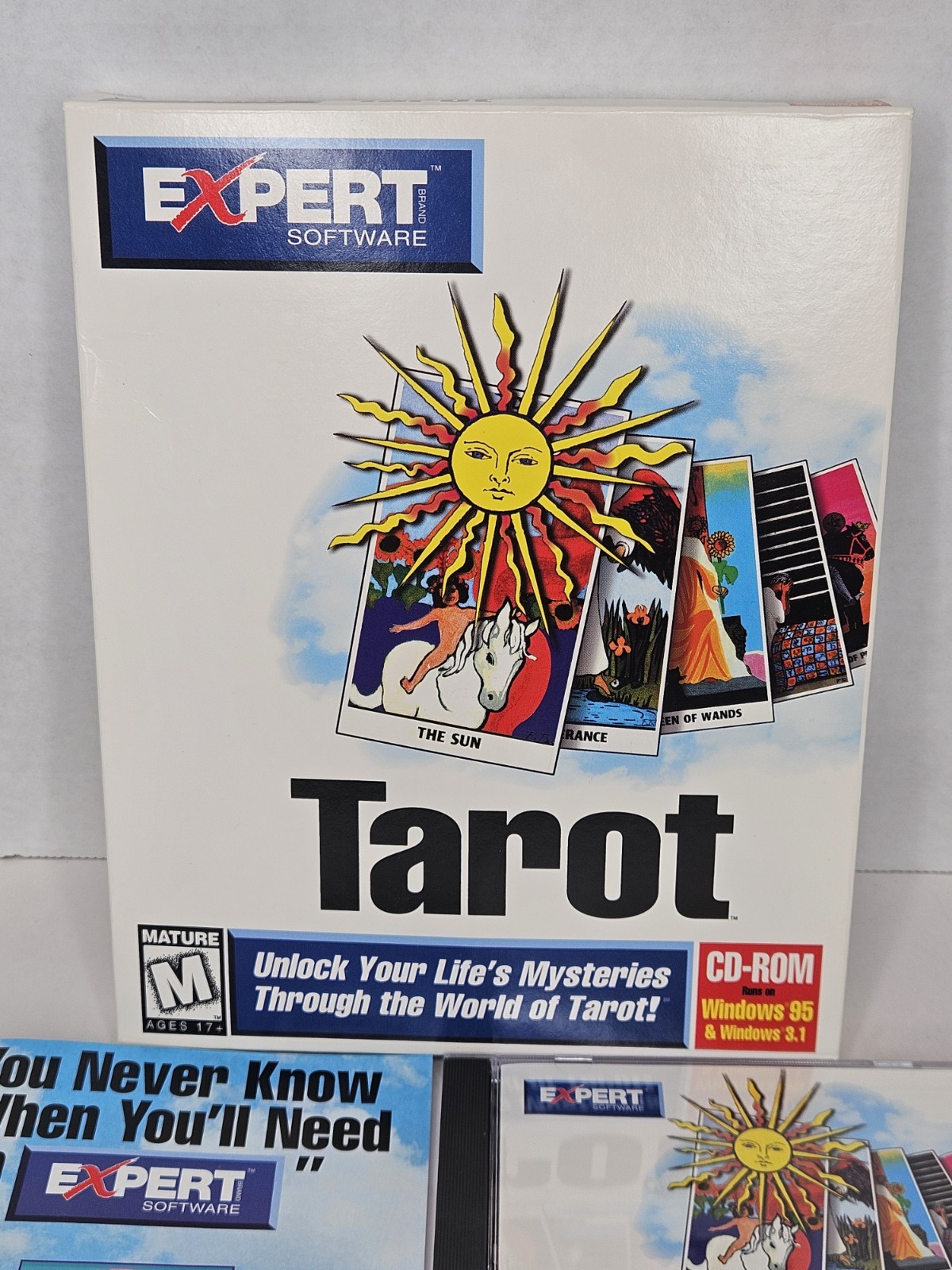 Expert Software Tarot CD ROM 1996 Windows 95 Vintage PC Complete Mint Disc 