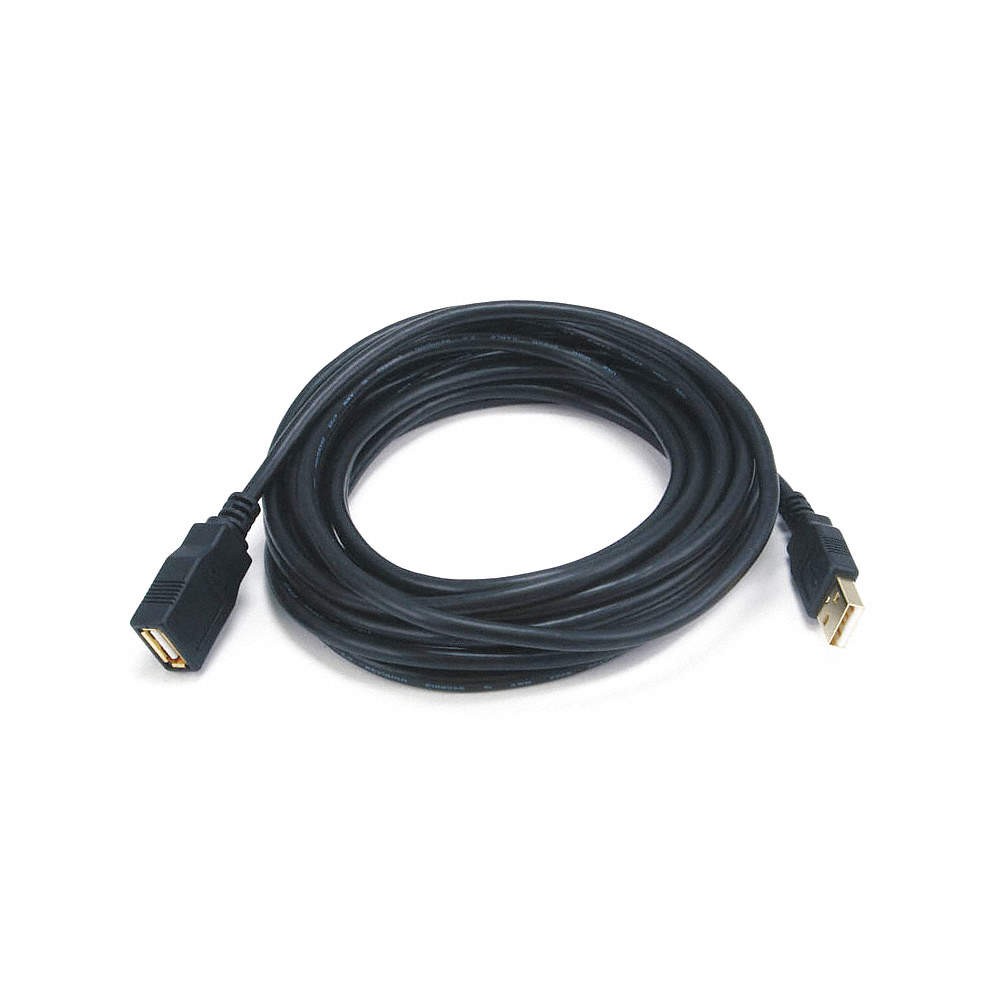 MONOPRICE 5435 USB 2.0 Extension Cable,15 ft.L,Black PK 10