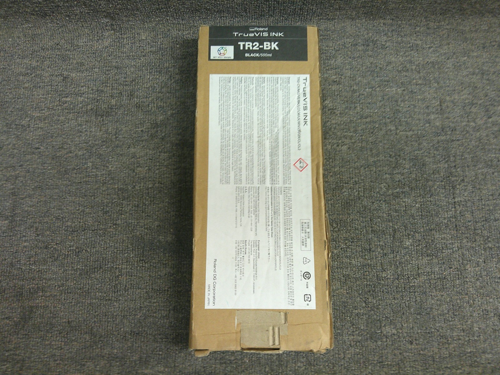 New Genuine Roland TrueVis INK Cartridge TR2-BK 500cc SEALED BLACK