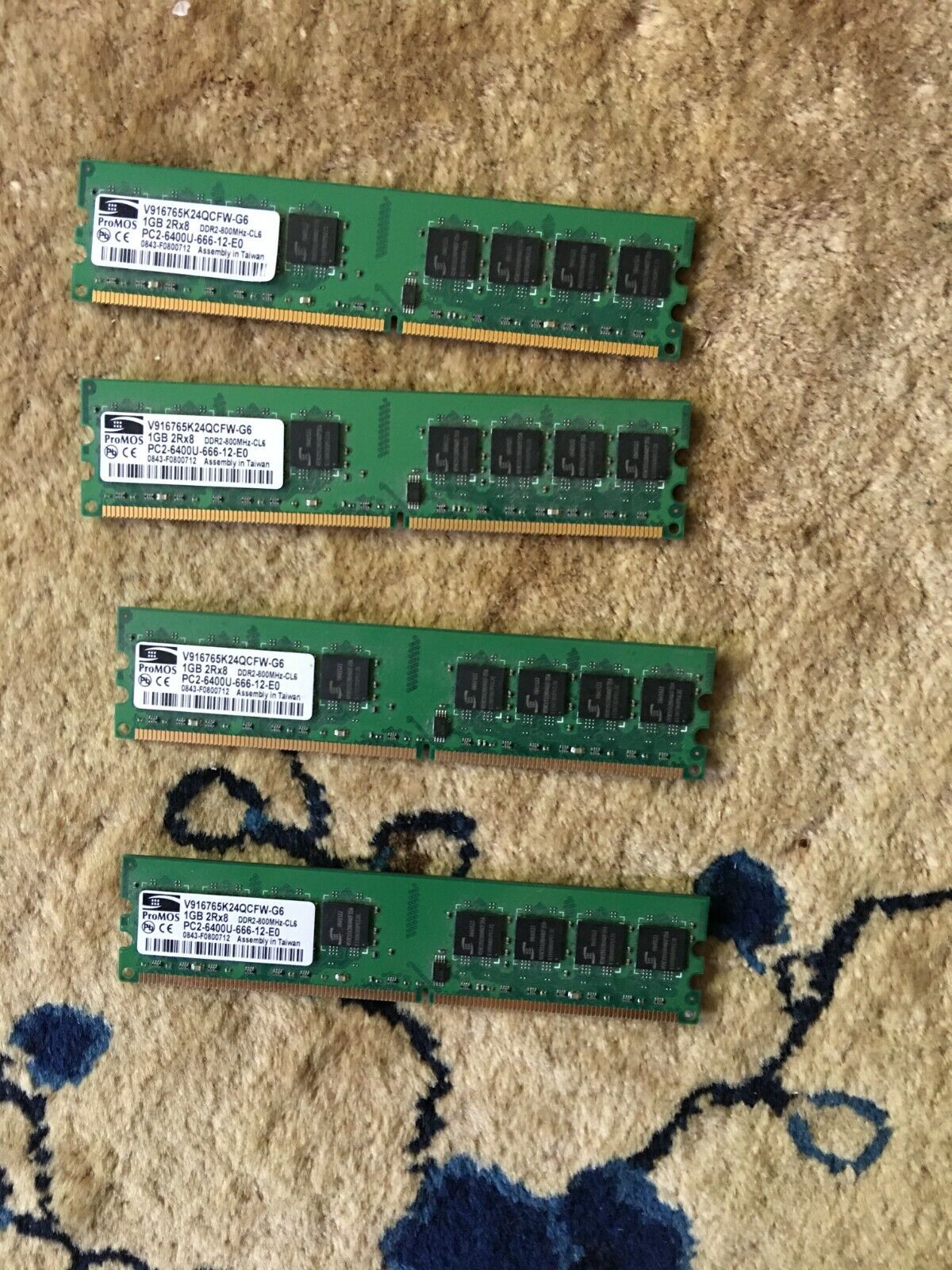 One ProMos Memory 1GB DDR2-800MHz-CL6 PC2-6400U-666-12-E0