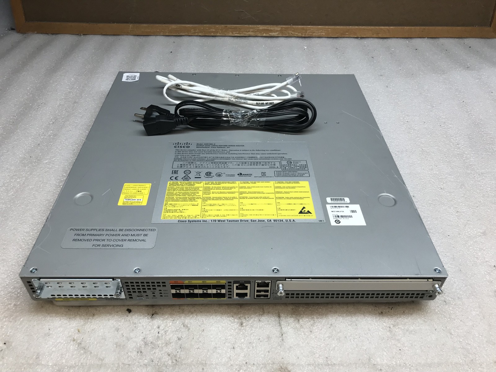 Cisco ASR1001-X 2500Mbps Integrated Services Router - Tested / Factory Reset