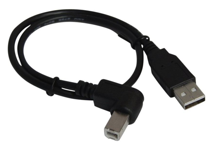 YCS basics 18 inch USB 2.0 Right Angle Printer/Scanner Cable