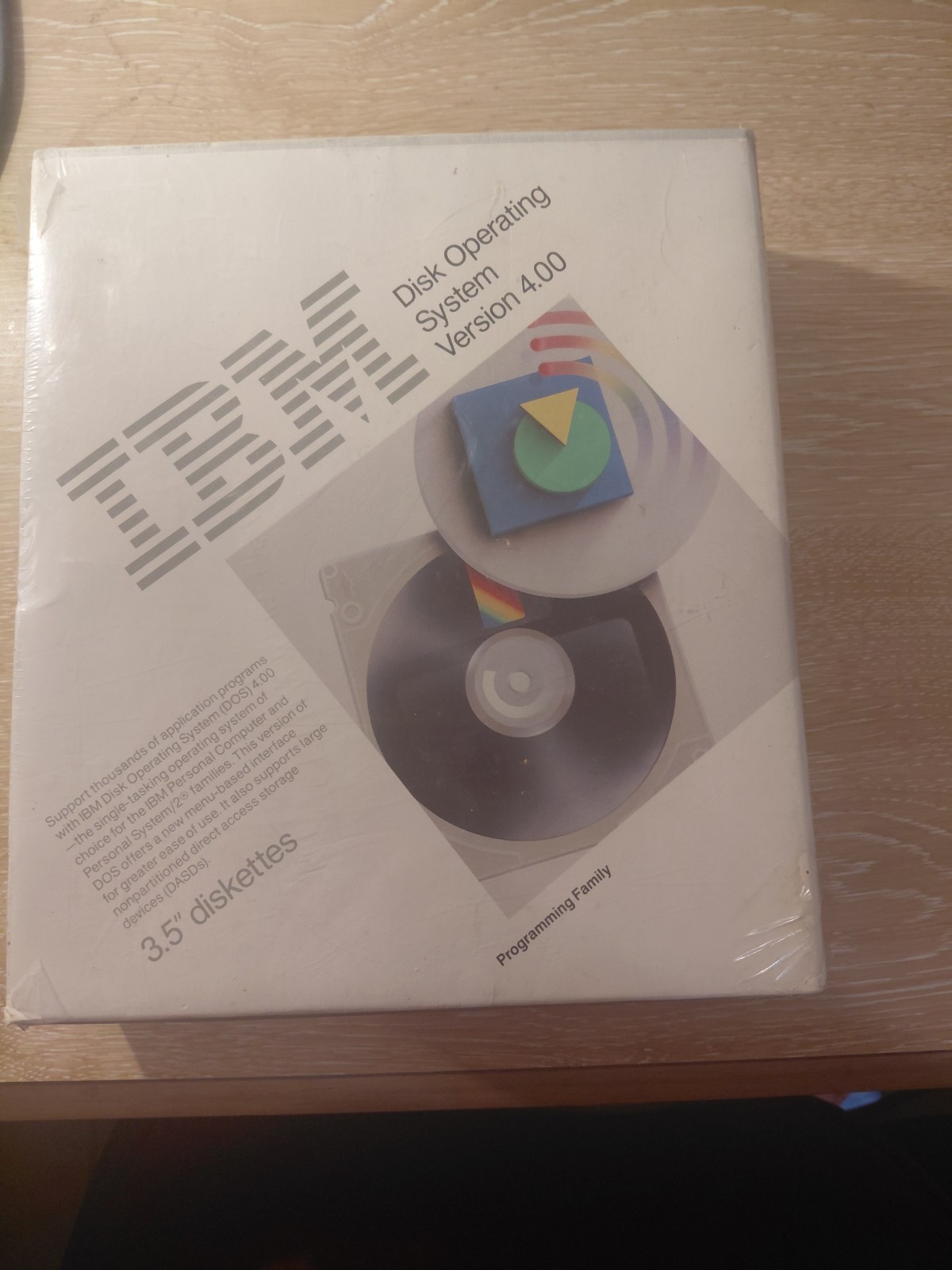 SEALED Vintage IBM DOS 4.00 Disk Operating System 1988 BIG BOX 3.5" Floppy