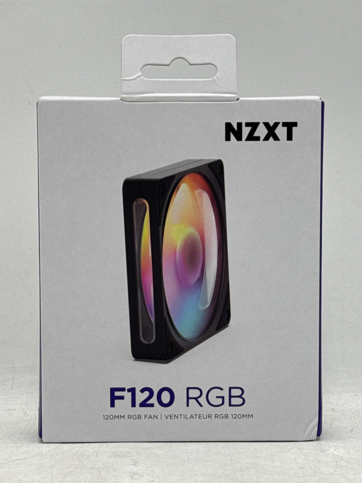 NZXT F120 RGB 120mm PWM RGB PC Case Fan, 8 LEDs Black