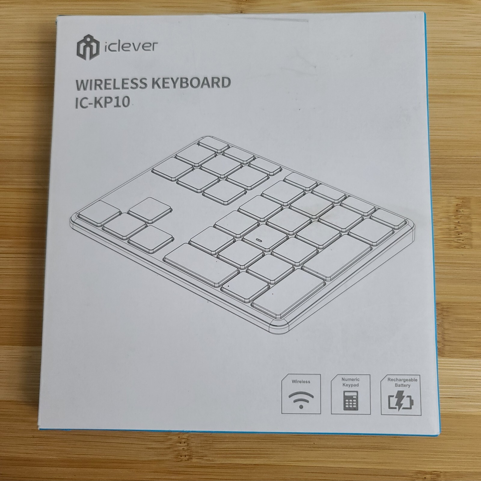Bluetooth Number Pad, Aluminum Rechargeable Wireless Numeric Keypad Slim 34-Keys
