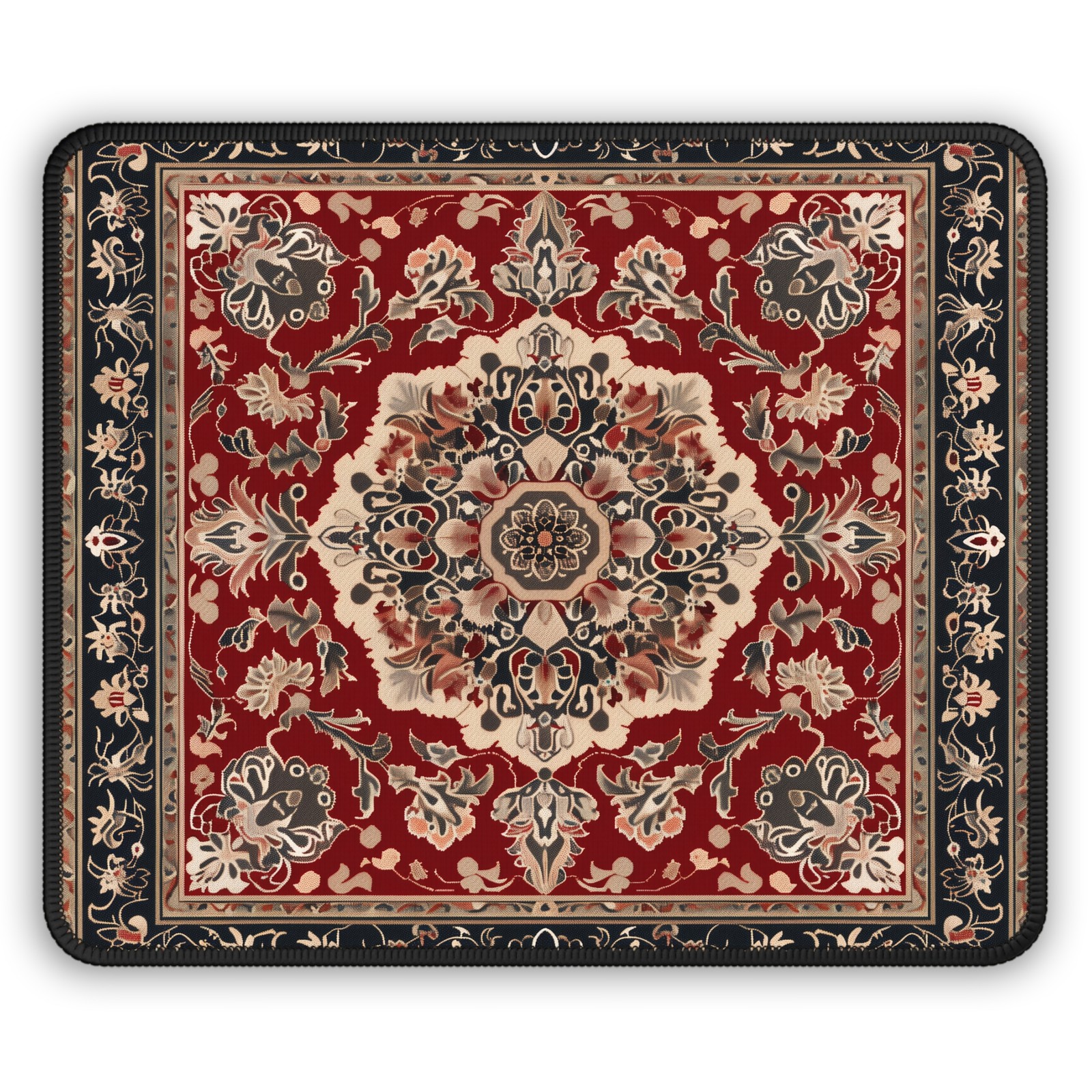 Beautiful Detailed Oriental Rug Design - Stitched Edge Premium Quality Mouse Pad