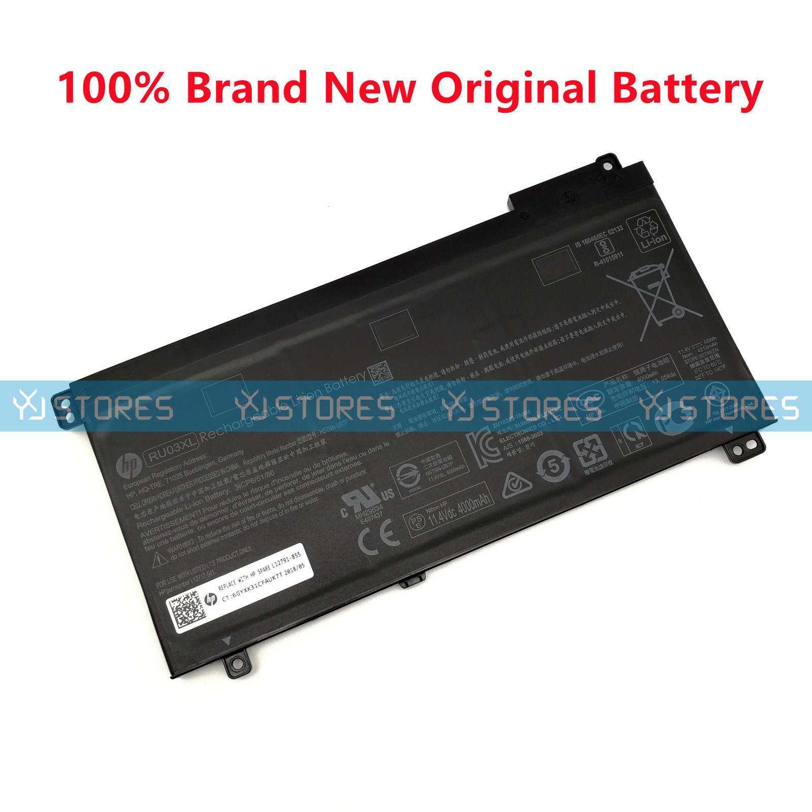 Genuine RU03XL Battery for HP ProBook X360 11 G3 G4 EE L12717-1C1  L12791-855