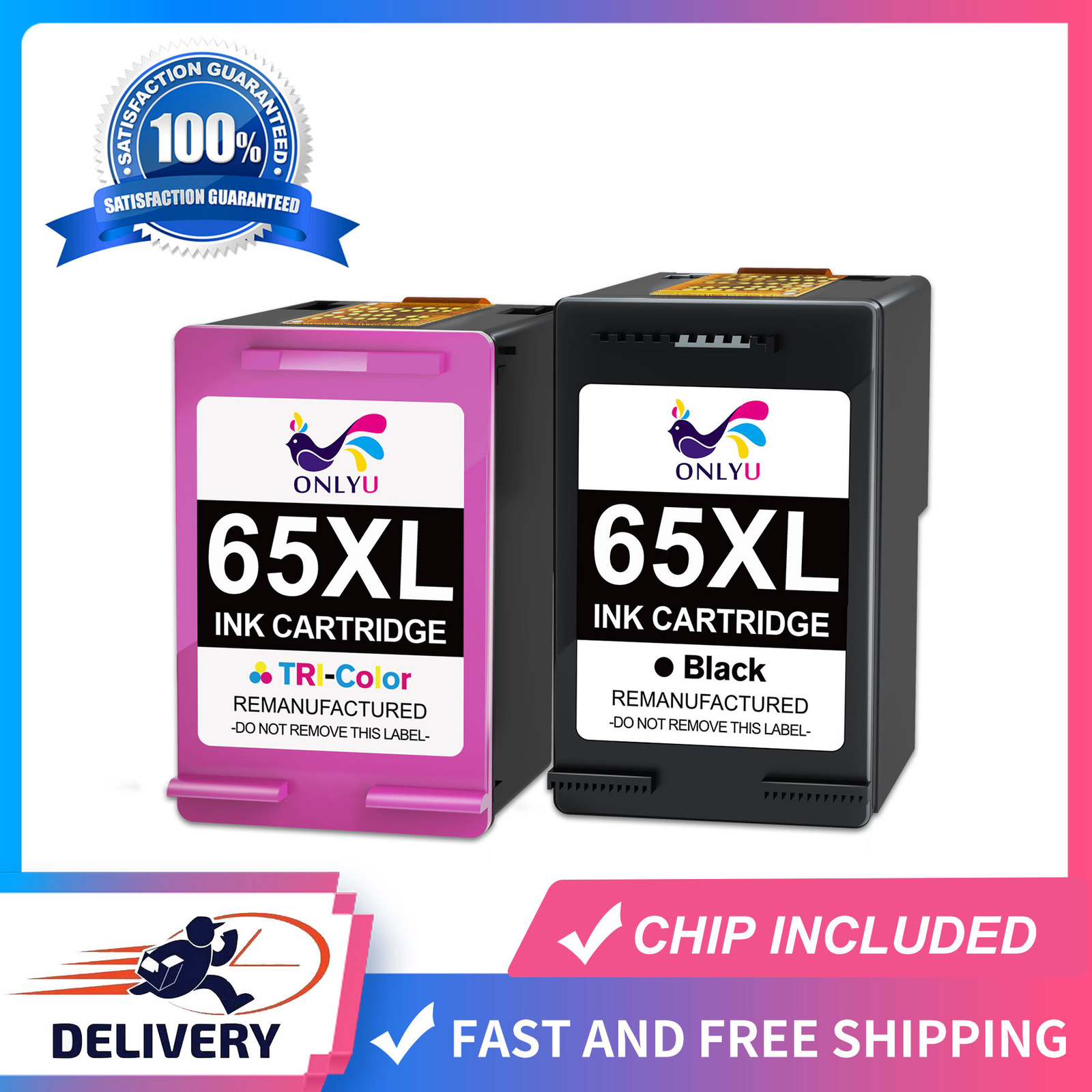 Smart Ink Cartridge 65 XL 65XL Combo Pack for HP ENVY 5055 DeskJet 3755 2652 