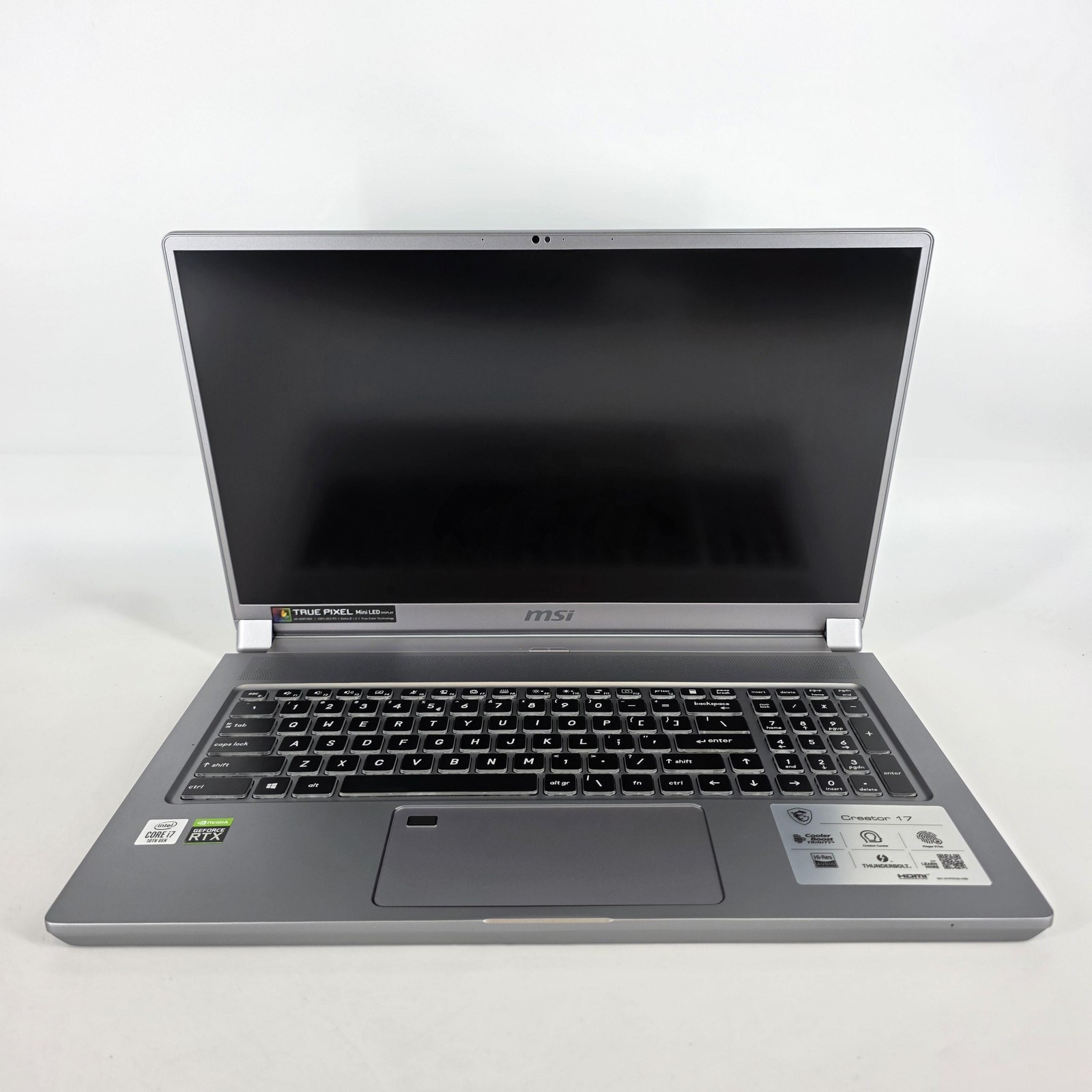 MSI Creator 17 4K i7-10875H 2.30GHz 32GB 2TB SSD RTX 2080 Super Max-Q Excellent