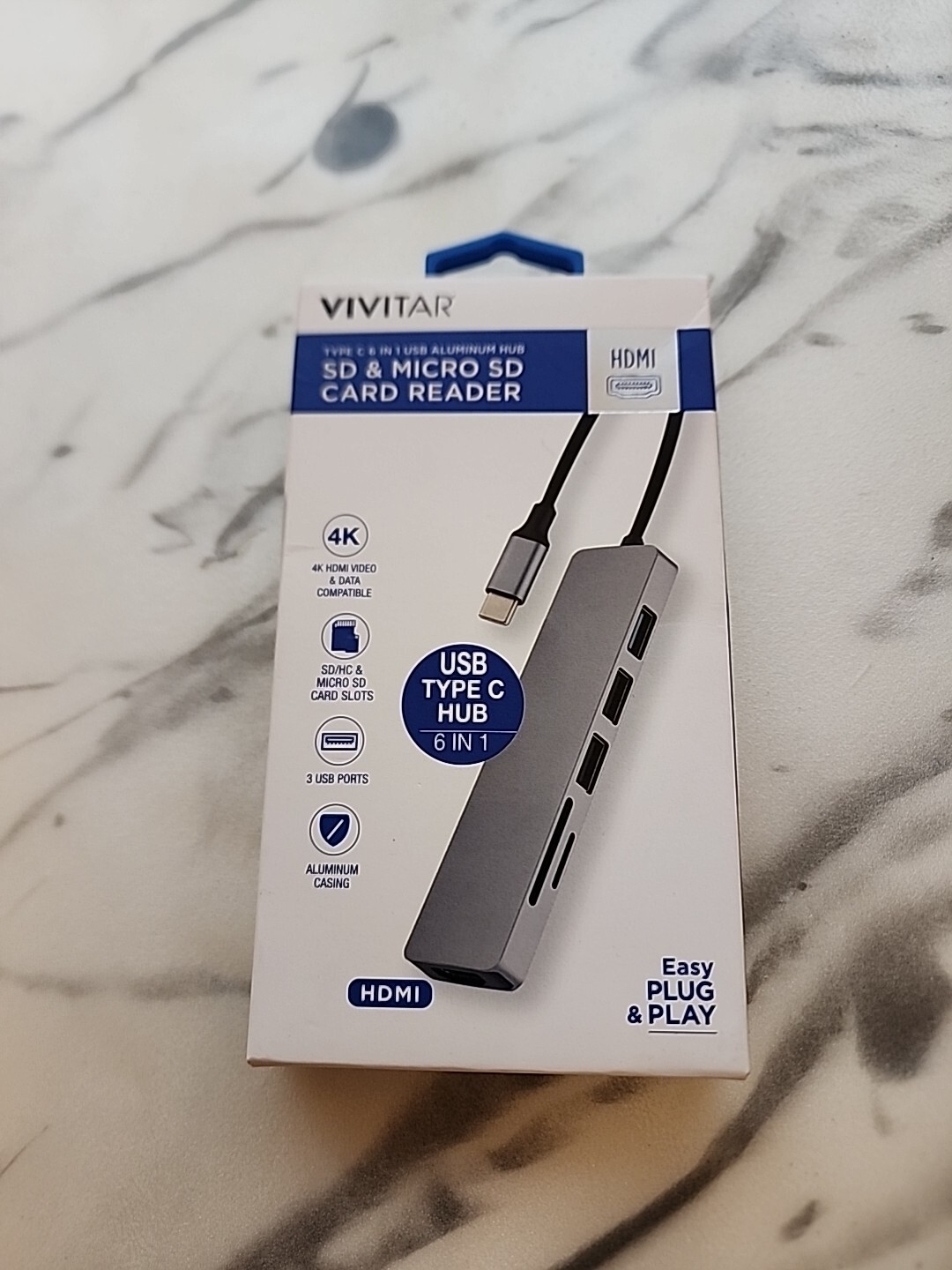 Vivitar Type C 6 In 1 SD & Micro SD Card Reader Sealed 
