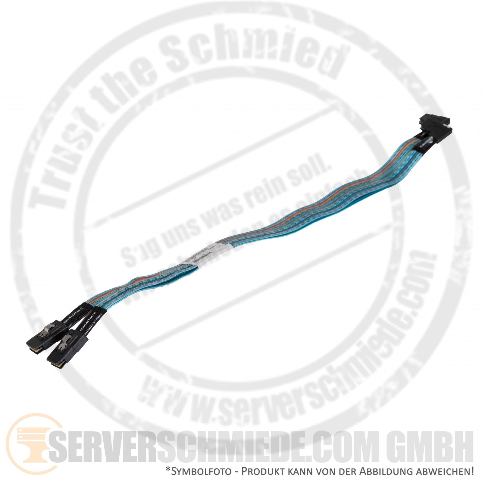HP 50cm SAS Cable 2x SAS SFF-8087 Straight Angle DL380p Gen8 12x LFF 687267-001