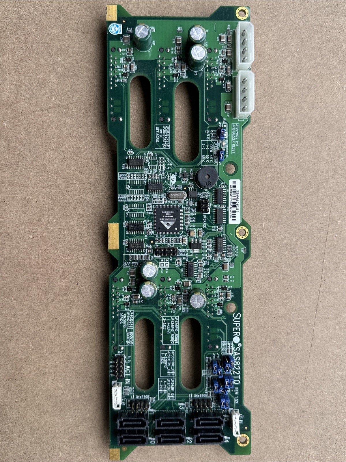Supermicro SAS822TQ Rev 1.02 6-Port SAS/SATA Backplane for SC822 SC823 Chassis