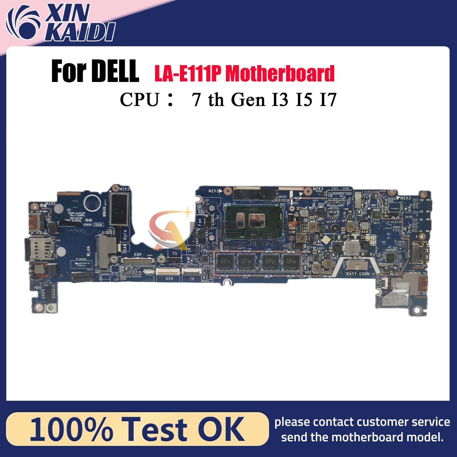Notebook Mainboard For Dell Latitude 12 5289 13 7389 LA-E111P i3 i5 i7 0XY712