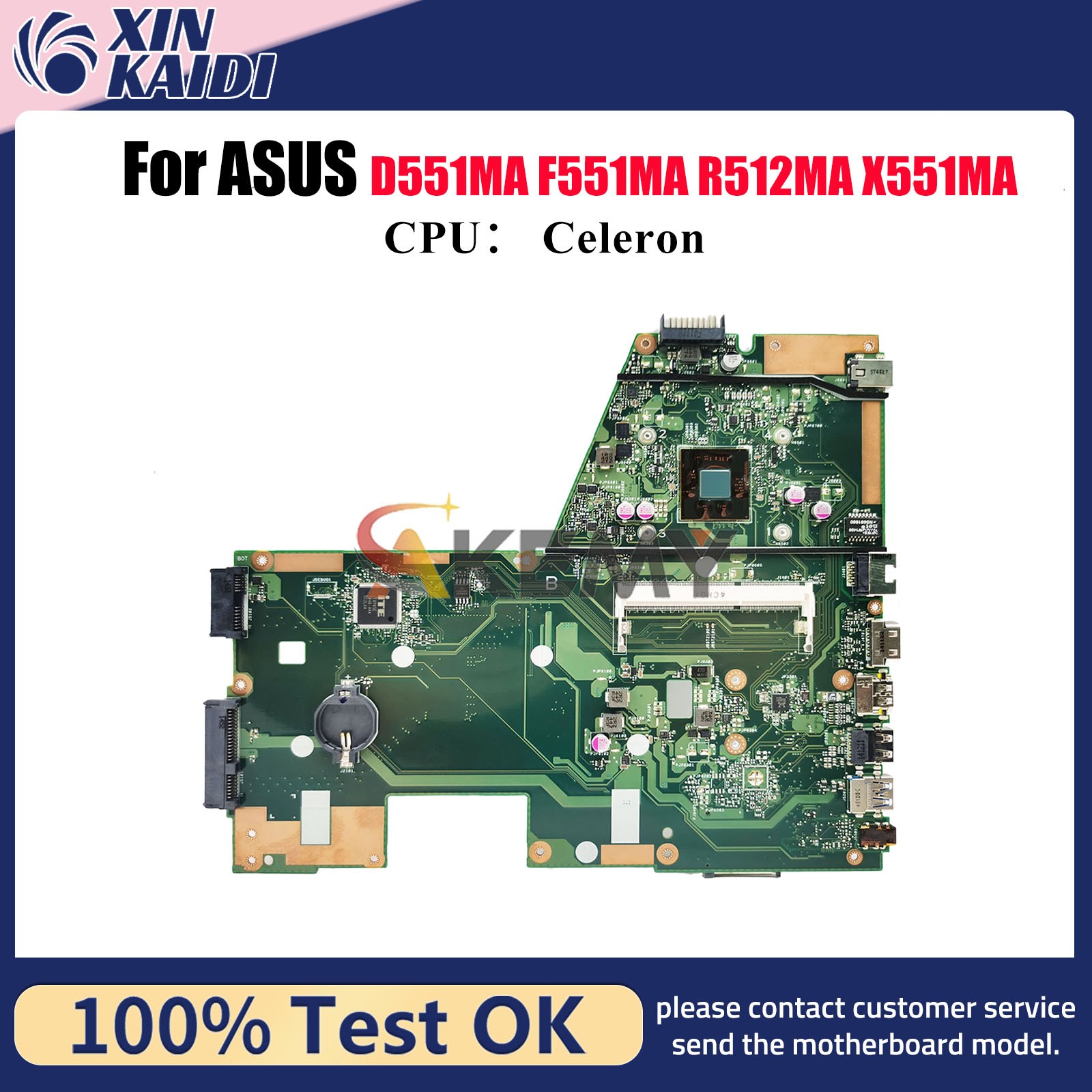X551MA Laptop Motherboard For ASUS F551MA D551MA R512MA Mainboard W/ CPU
