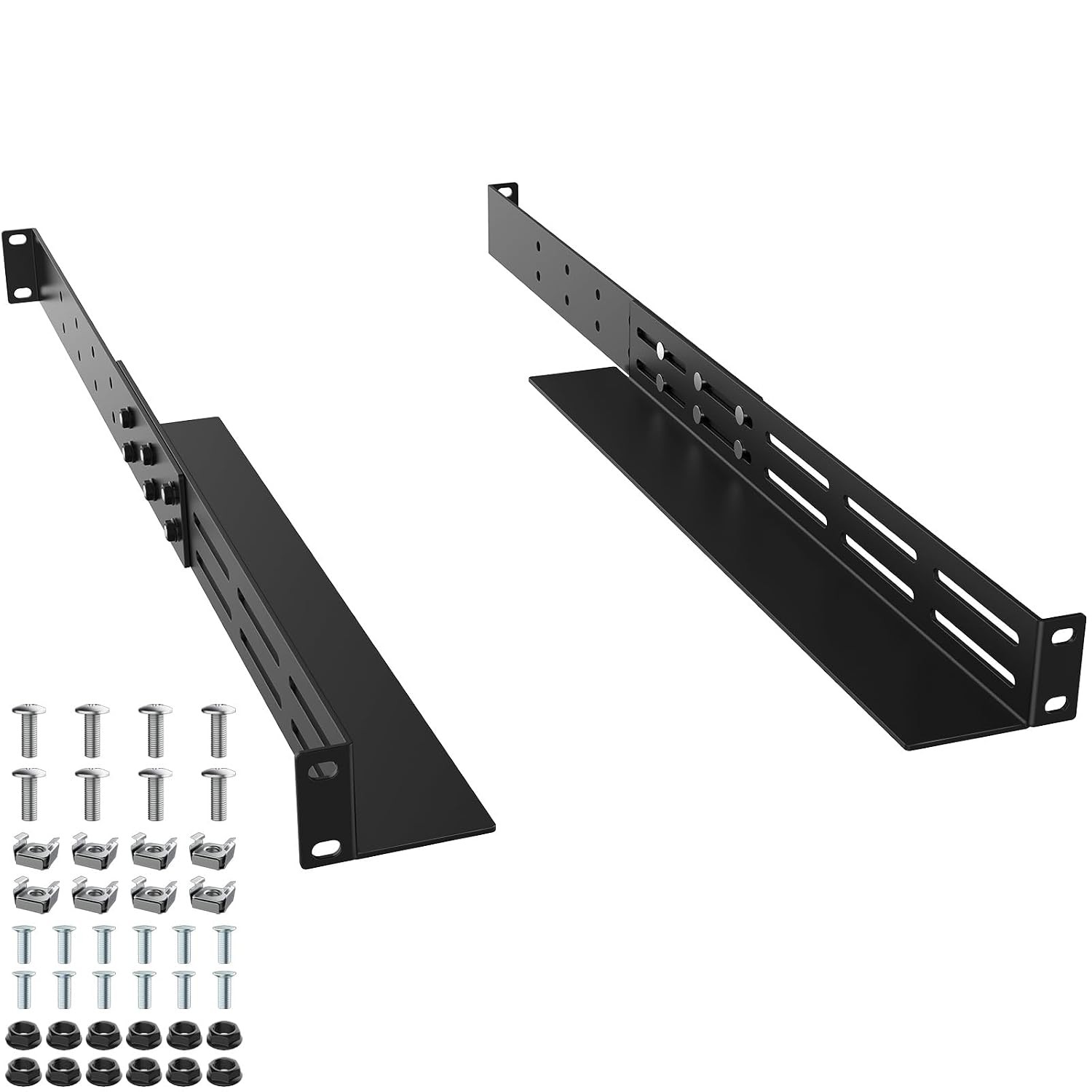 Universal 1U Server Rack Mount Rails 4-Post Post Server Rack Shelf Rails